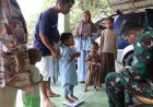 Sentuhan Kepedulian TMMD ke-127 Kodim 0301/Pekanbaru, Anak Stunting di Tuah Negeri Terima Asupan Gizi