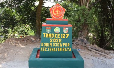 Tugu TMMD ke-127 Kodim 0301/Pekanbaru, Jejak Kebersamaan TNI dan Warga Tenayan Raya
