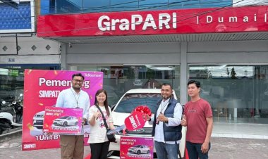 Sulyani dari Dumai Dapat Mobil Listrik Program Simpati Hoki
