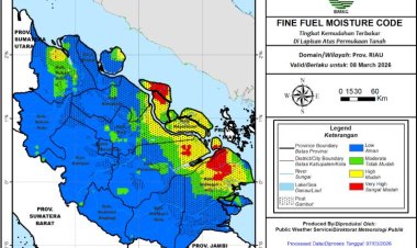 Prakiraan Cuaca Riau 8 Maret 2026, BMKG Ungkap Hujan Ringan di Sebagian Wilayah, Ada 18 Titik Panas di Bumi Lancang Kuning
