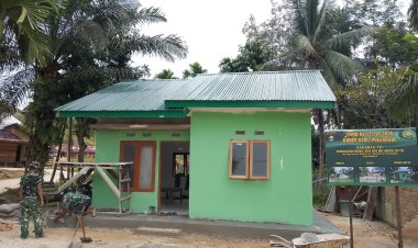 Anismar Bersyukur Dapat Hunian Aman dan Nyaman, Satgas TMMD ke-127 Kodim 0301/Pekanbaru Selesaikan Tapak Kaki Terakhir