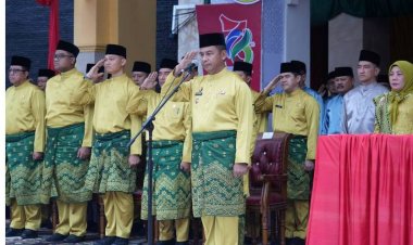 Bupati Kampar Ahmad Yuzar Pimpin Upacara Peringatan Hari Jadi ke-76 Kabupaten Kampar, Ajak Refleksi Diri