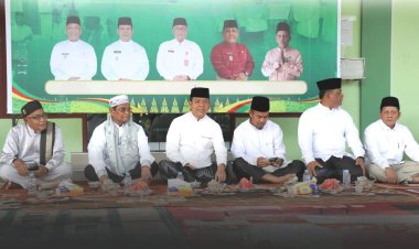 Safari Ramadhan Ke-6 di Masjid Al-Ihsan Desa Kepenuhan Barat, Wabup Rohul Syafaruddin Poti Ajak Perkuat Silaturahmi