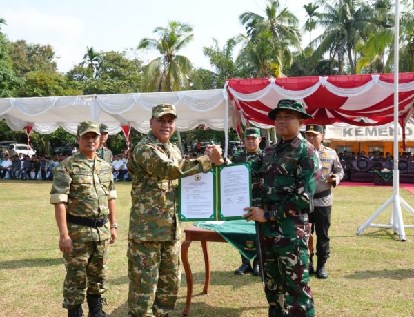 Terima Hasil Pembangunan TMMD ke-127, Bupati Kuansing: Semangat Gotong Royong Adalah Kunci Kemajuan Daerah