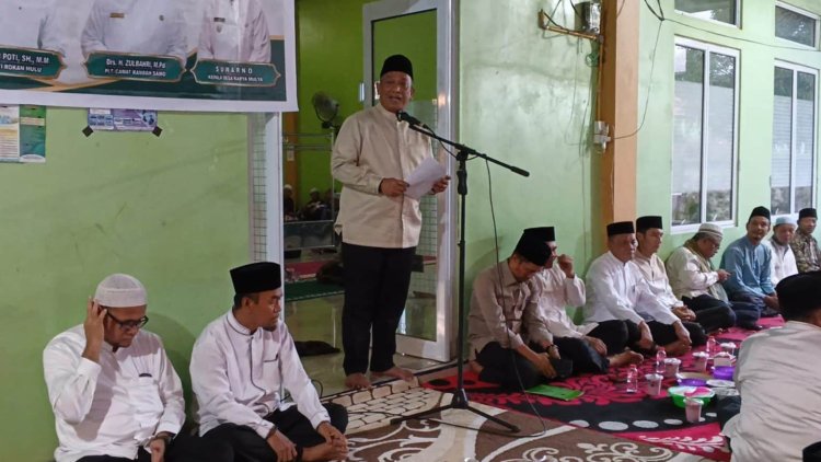 Safari Ramadan Pemkab Rohul di Masjid Darul Istiqomah Rambah Samo, Bupati Anton Terima Aspirasi Warga Karya Mulya