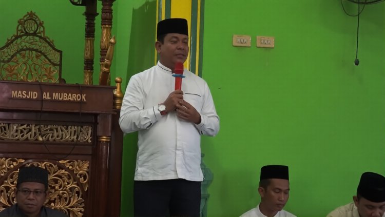 Safari Ramadan Pemkab Rohul di Masjid Mubarok Tandun, Wabup Syafaruddin Poti Sampaikan Refleksi Pembangunan
