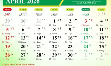 Daftar Tanggal Merah dan Libur Nasional April 2026, Ada Long Weekend!