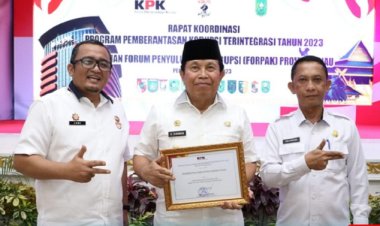 Rokan Hulu Tiga Besar Terbaik Survey Integritas KPK di Riau 2024