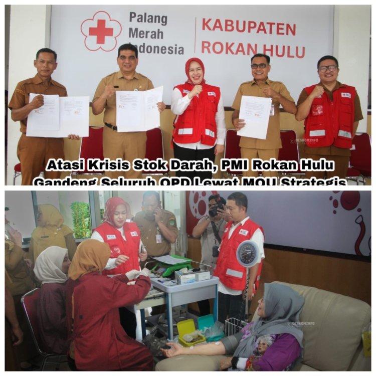 PMI Rokan Hulu MoU dengan OPD Atasi Krisis Stok Darah