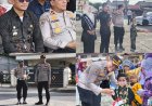 Kapolsek Ujung Batu Pimpin Pengamanan Karnaval TK dan PAUD Hardiknas