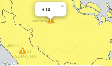 Prakiraan Cuaca Riau 2 Mei 2026, BMKG Terbitkan Peringatan Dini Waspada Hujan Lebat Disertai Petir dan Angin Kencang Siang dan Malam Hari