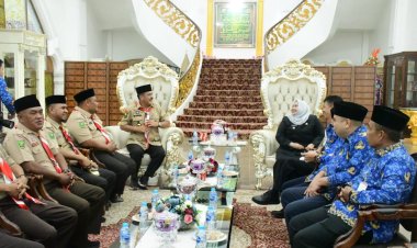 Terima Audiensi Kwarcab Pramuka Bengkalis, Bupati Kasmarni: Pemerintah Daerah Berkomitmen Dukung Penuh