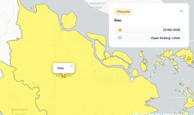 Prakiraan Cuaca Riau 22 Mei 2026, BMKG Ungkap Ada Hujan Ringan Bersifat Lokal di Sejumlah Daerah di Riau