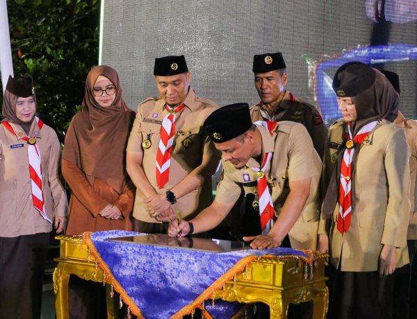 Kwarcab Pekanbaru Gelar Perkemahan Peduli Lingkungan, Walikota Resmikan Bumi Perkemahan Tunas Kencana