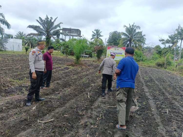 Polsek Kunto Darussalam Dukung Program Swasembada Pangan Melalui Penanaman Jagung Pipil
