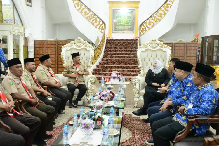 Terima Audiensi Kwarcab Pramuka Bengkalis, Bupati Kasmarni: Pemerintah Daerah Berkomitmen Dukung Penuh