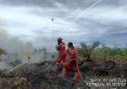 13 Titik Panas Menyala di Rokan Hilir, Tim Manggala Agni Daops V Dumai Berjibaku Padamkan Karhutla di Rantau Bais