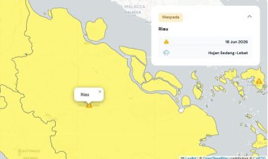 Prakiraan Cuaca Riau 18 Juni 2026, Masih Ada Hujan Ringan di Kampar dan Pekanbaru pada Malam dan Dini Hari