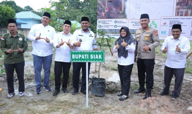 Bupati Siak Letakkan Batu Pertama Rumah Singgah Kesehatan Gratis untuk Pasien Kurang Mampu