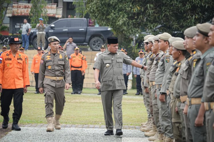 Minta Dukung Kelancaran MTQ Riau ke-44 dan Pacu Jalur, Bupati Kuansing Pimpin Apel Gabungan