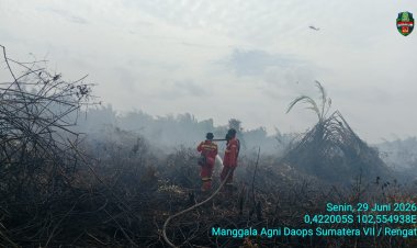 Pemadaman Karhutla di Sekip Hilir dan Sungai Raya Inhu akan Difokuskan pada Pendinginan Hari Ini