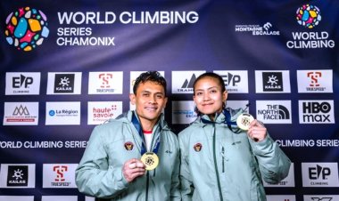 Desak Made Rita Kusuma Dewi dan Veddriq Leonardo Kawinkan Emas Speed di World Climbing Series Chamonix Prancis