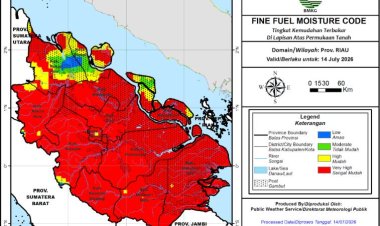 Prakiraan Cuaca Riau 14 Juli 2026, Masih Ada Hujan Ringan di Kampar, Pelalawan dan Kuansing Malam hingga Dini Hari