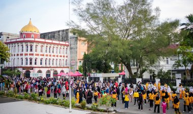 Pemkab Rohil Gelar Car Free Day di Depan Kantor BPKAD Sesuai Arahan Bupati, Masyarakat Sambut dengan Antusias