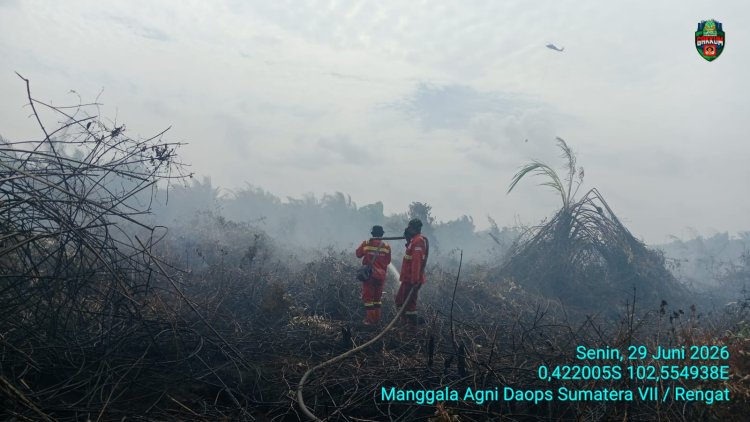 Pemadaman Karhutla di Sekip Hilir dan Sungai Raya Inhu akan Difokuskan pada Pendinginan Hari Ini