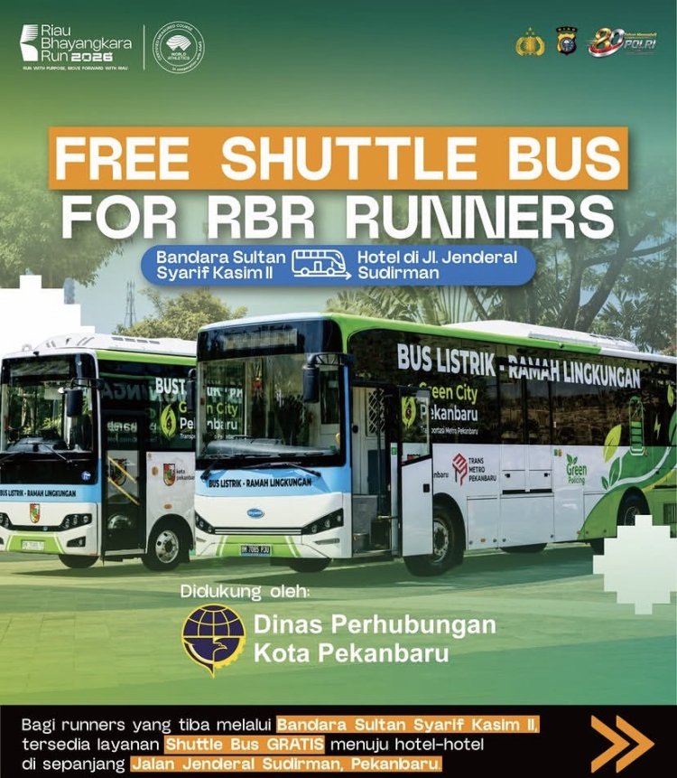 Sukseskan Riau Bhayangkara Run 2026, Wako Agung Gratiskan Peserta Naik Bus TMP