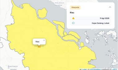 Prakiraan Cuaca Riau 11 Agustus 2026, BMKG Ungkap Hujan Ringan tak Merata di Rohil dan Pekanbaru pada Dini Hari