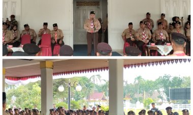 Lepas 498 Anggota Kontingen Riau ke Jamnas XII 2026, Ketua Kwarda Pesan Jaga Nama Baik Daerah