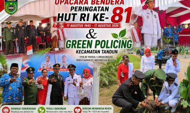 Gerakan Green Policing Warnai Upacara HUT ke-81 RI di Tandun