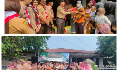 Pramuka Peduli Stunting, Kwarcab Pekanbaru Salurkan Bantuan untuk Lima Keluarga di Senapelan