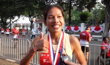 Odekta Elvina Naibaho Atlet Maraton Nasional Indonesia Finish 26 Menit, Merdeka Run 2026