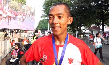 Agus Prayogo Atlet Lari Jarak Jauh Nasional Indonesia Finish 15 Menit 41 Detik, Tembus Season Best Merdeka Run 2026