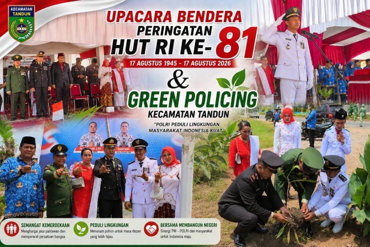 Gerakan Green Policing Warnai Upacara HUT ke-81 RI di Tandun