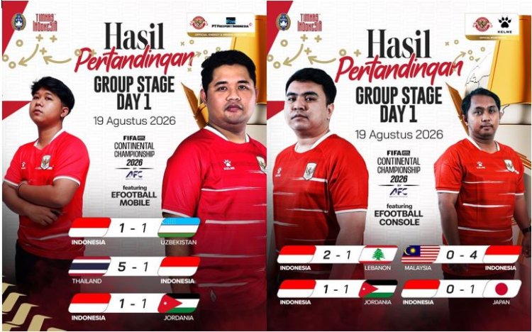 Timnas esports Console Indonesia Kalahkan Malaysia 4-0 dan Lebanon 2-1, FIFAe Continental Championship 2026
