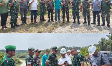 Tim Penyuluhan Karhutla Mabes TNI Tinjau Embung Sei Rokan, Jadi Andalan Antisipasi Kebakaran Lahan