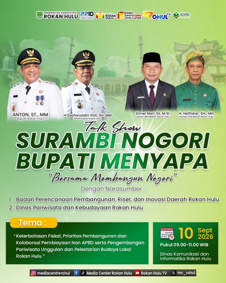 Hari ini, “Surambi Nogori Bupati Menyapa”, Bahas Strategi Pembangunan di Tengah Keterbatasan Fiskal