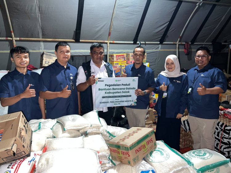 Pegadaian Salurkan Bantuan Tanggap Darurat untuk Masyarakat Terdampak Galodo Solok