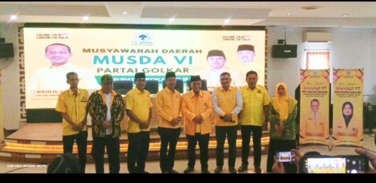 Bistamam Pimpin DPD Golkar Rohil Secara Aklamasi di Musda VI